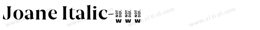 Joane Italic字体转换